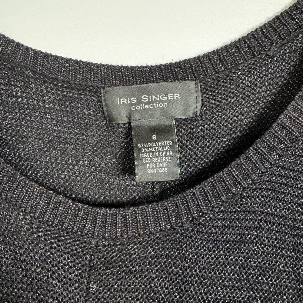 Iris Singer Collection Black Metallic Women's Top… - image 6